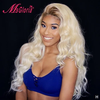 

Honey Blonde Lace Front Wig 1b 613 Ombre Colored Brazilian Remy Body Wave Lace Front Human Hair Wigs For Women Bleached Knots