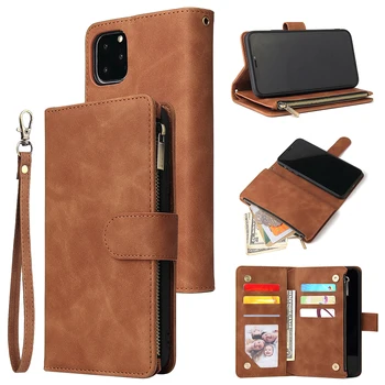 

For Funda Samsung Note 9 Phone Case Luxury Design Zipper Leather Wallet Card Holder Cover for Samsung Galaxy A20e A30 A40 Shell