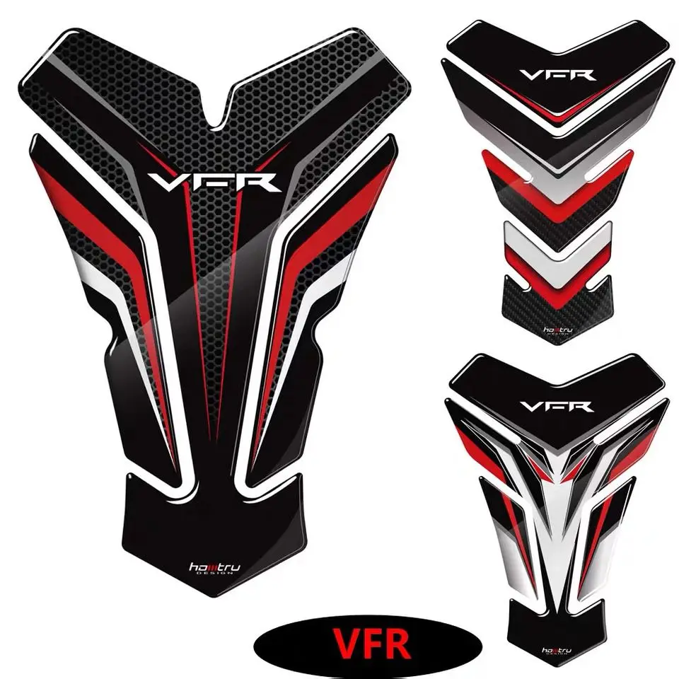 Case for HONDA VFR800 VFR800X VFR1200F VFR1200X VFR400 Tank 3D Carbon-look Motorcycle Pad Protector Decal Stickers |