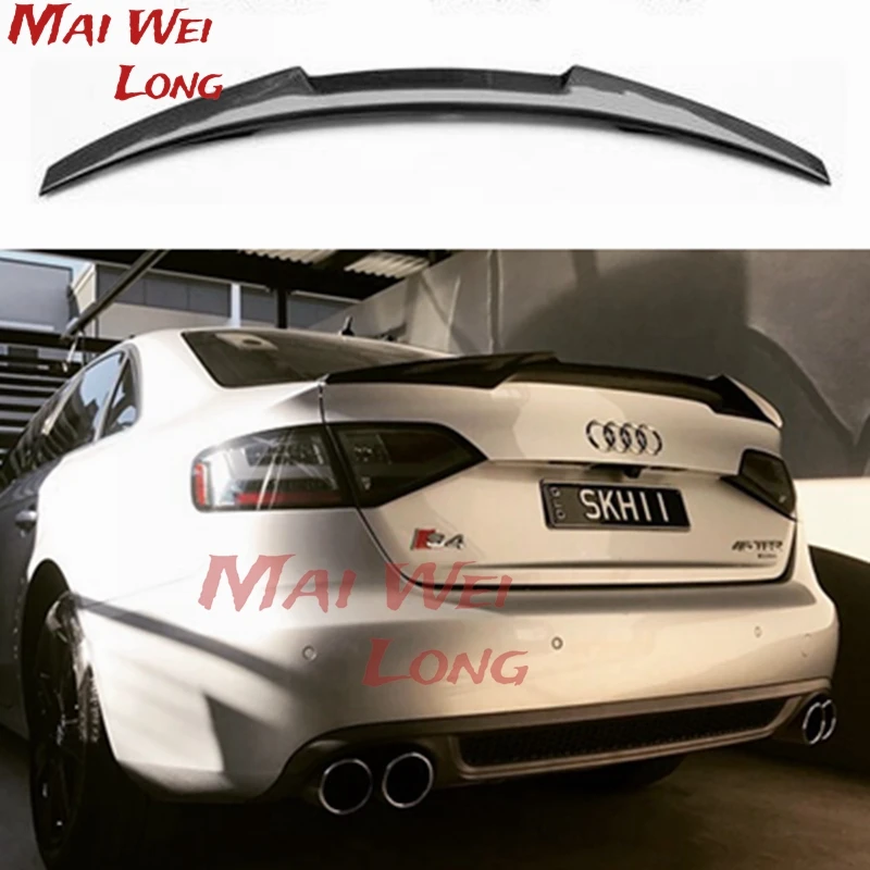 Для Audi M4 Style A4 B8 B8.5 задний спойлер из углеродного волокна крыло багажника 2009 2010 2011