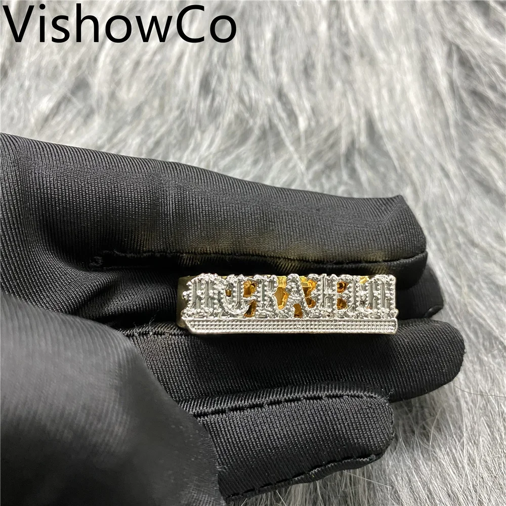personalizado aço inoxidável ouro duplo chapeamento anel