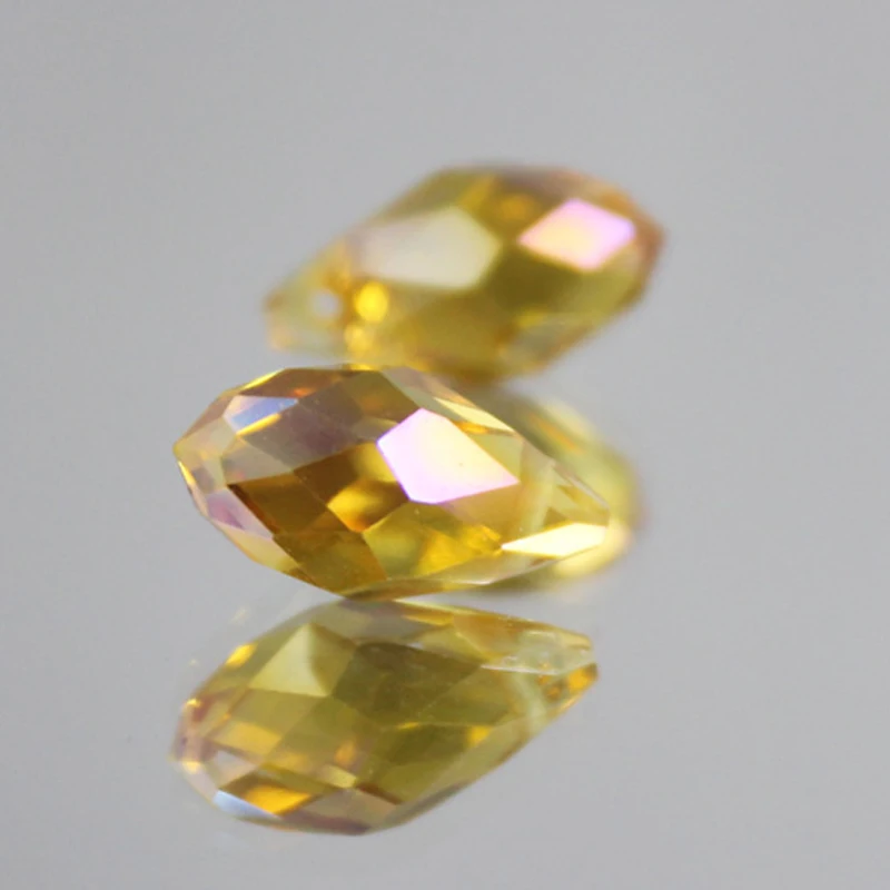 50pcs 6x12MM Clear Oval Faceted Czech Crystal Beads With Hole Briolette Teardrop Glass For Jewelry Making DIY | Украшения и