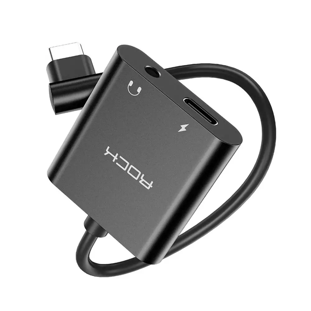 ROCK CA01 USB C Type C to 3 5mm USB C Type C PD Fast Charging Audio Adapter Cable Length 12cm Headphone adapter