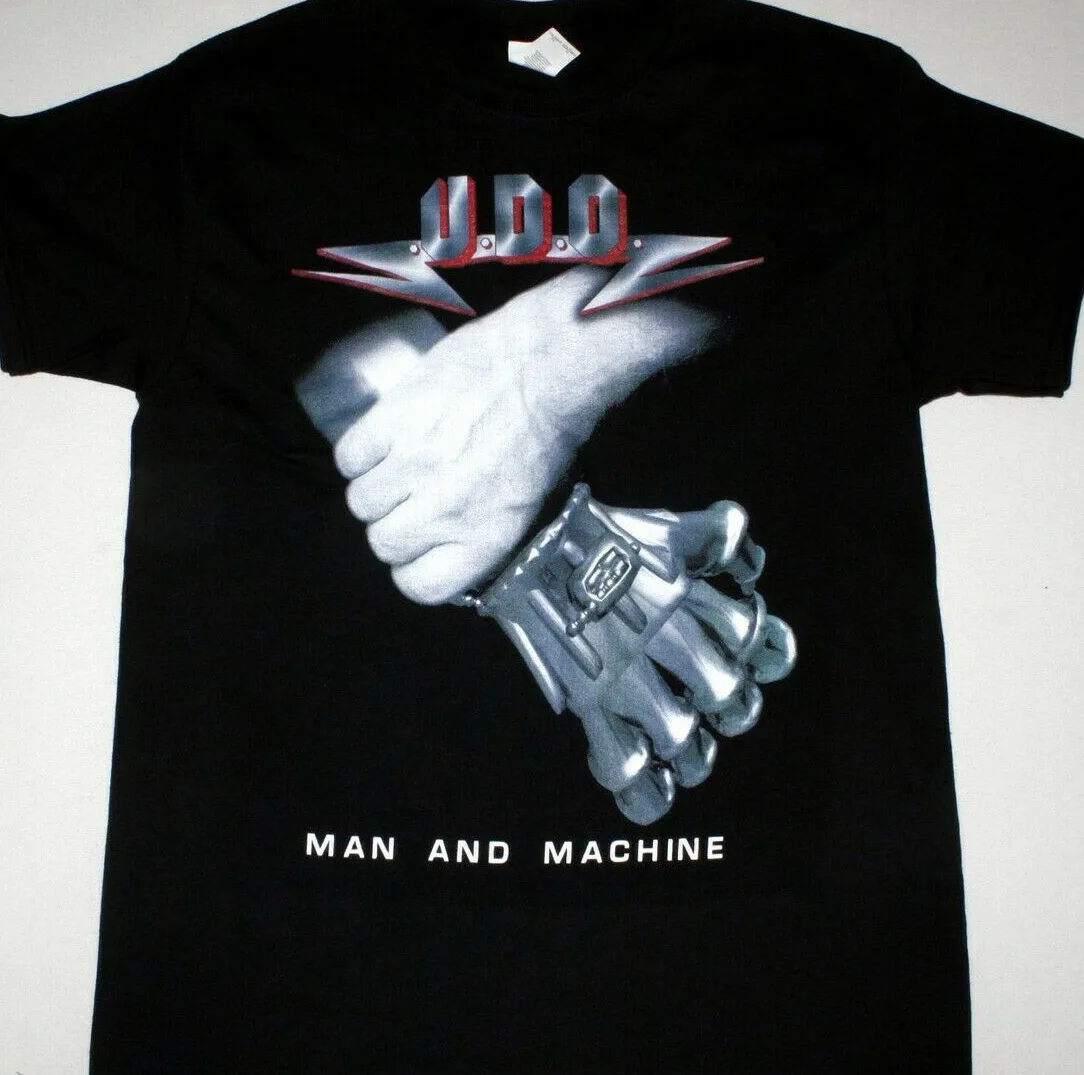 Черная футболка U D O Man And Machine футболки из тяжелого металла Udo Dirkschneider принимаем