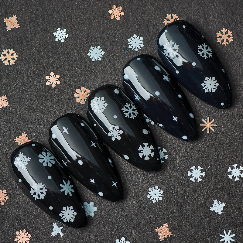 RBAN NAIL 1 коробка золотые блестки для ногтей снежные хлопья смешанный дизайн для ногтей Аксессуары для маникюра