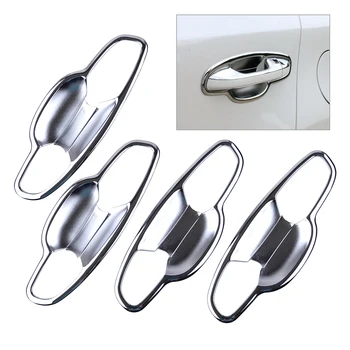 

8pcs Silver Plastic Car Door Handle Bowl Cup Cover Trim Molding Fit For Kia Sportage QL 2017 2018 2019 2020
