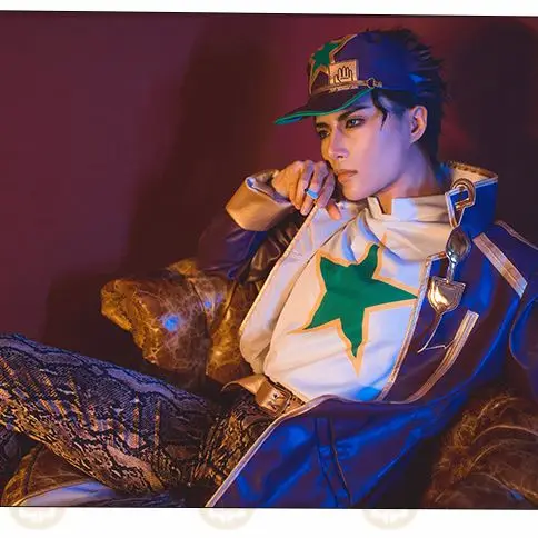 Em promoção! Jojo's Bizarre Adventure Cosplay Kujo Jotaro Traje De