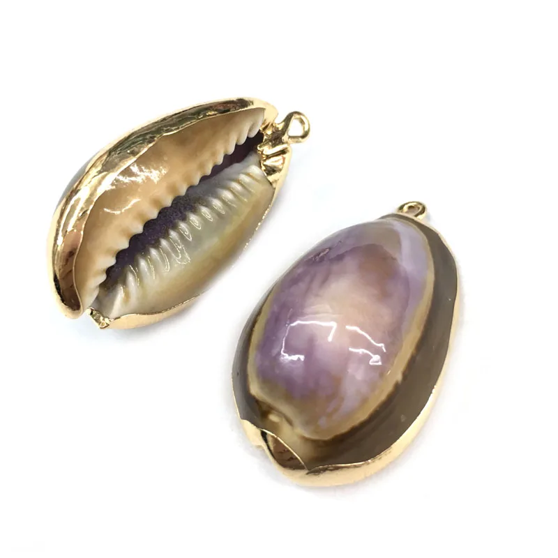 

10Pcs/Pack Natural Shell Pendants Charms Purple Necklace Pendant Foe Jewelry Making DIY Craft Necklace Bracelet Accessories
