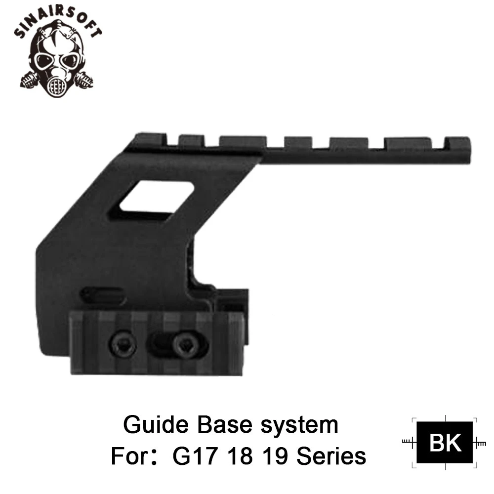 Glock тактическая серия рельсовая база загрузочное устройство пистолетный Карабин Комплект быстрая Перезагрузка для G17 G18 G19 нейлон охотничьи армейские аксессуары - Цвет: Guide Base(BK)