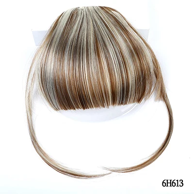 TALANG Neat Front Fringe Clip In  Hair Bangs  Hair Extensions Sweeping Side Blunt Bang Natural Black Brown Hairpieces 6h613