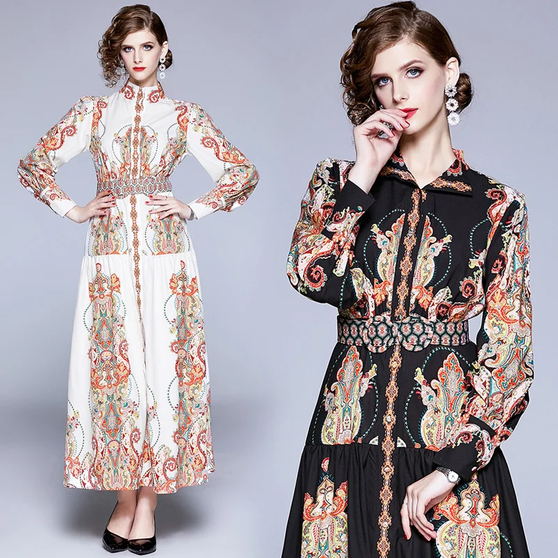 Женское модельное платье-рубашка макси повседневное ТРАПЕЦИЕВИДНОЕ ПЛАТЬЕ с