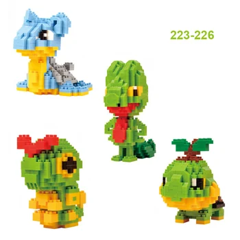 

LNO Mini Building Blocks Cartoon Pocket Monsters Lapras Treecko Caterpie Turtwig Brick Model Games Toys for Collection Block