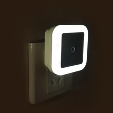 Светодиодный ночник 110 В 220 в управление световым датчиком EU US Plug энергосберегающая лампа для гостиной работает только в темноте