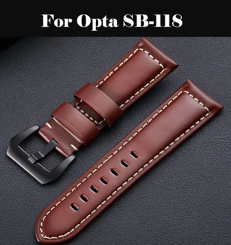 

Watch Band Genuine Leather Straps 10-24mm Watch Accessories High Quality Brown Colors Watchbands For Opta SB-118