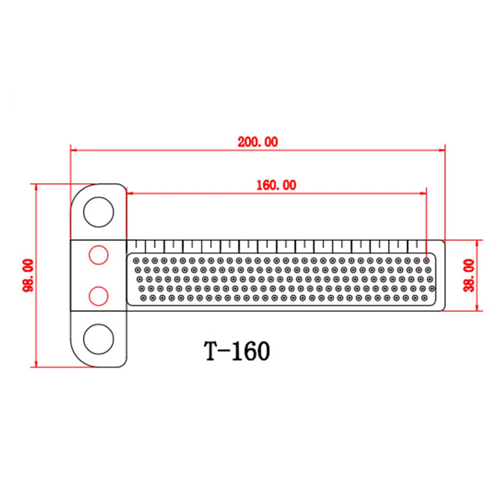 Алюминий отличный деревообрабатывающий T 100/160/260 мм плотник маркировочные рулетмерные инструменты скрещенная линейка, измерительный инструмент