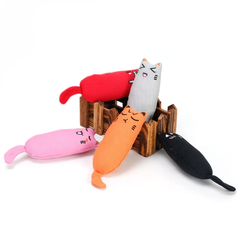 Кот шлифовальные игрушки для кошек Catnip забавный плюшевый Кот котенок жевательная игрушка когти кусающая кошка мята для кошек зубы обучающая подушка игрушки