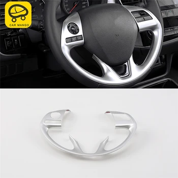 

CAR MANGO Car Styling Steering Wheel Button Switch Panel Cover Frame Sticker Interior Accessories for Mitsubishi Outlander 2017
