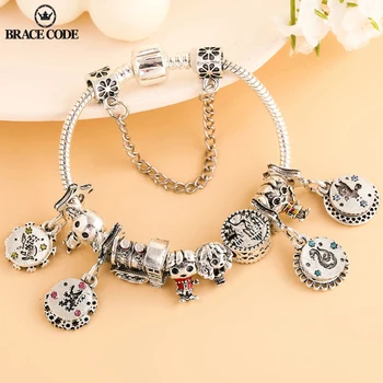 

BRACE CODE Cartoon series Charm Bracelets For Woman With Harry Magic Beads Brand Bracelet Fashion Jewelry Gift