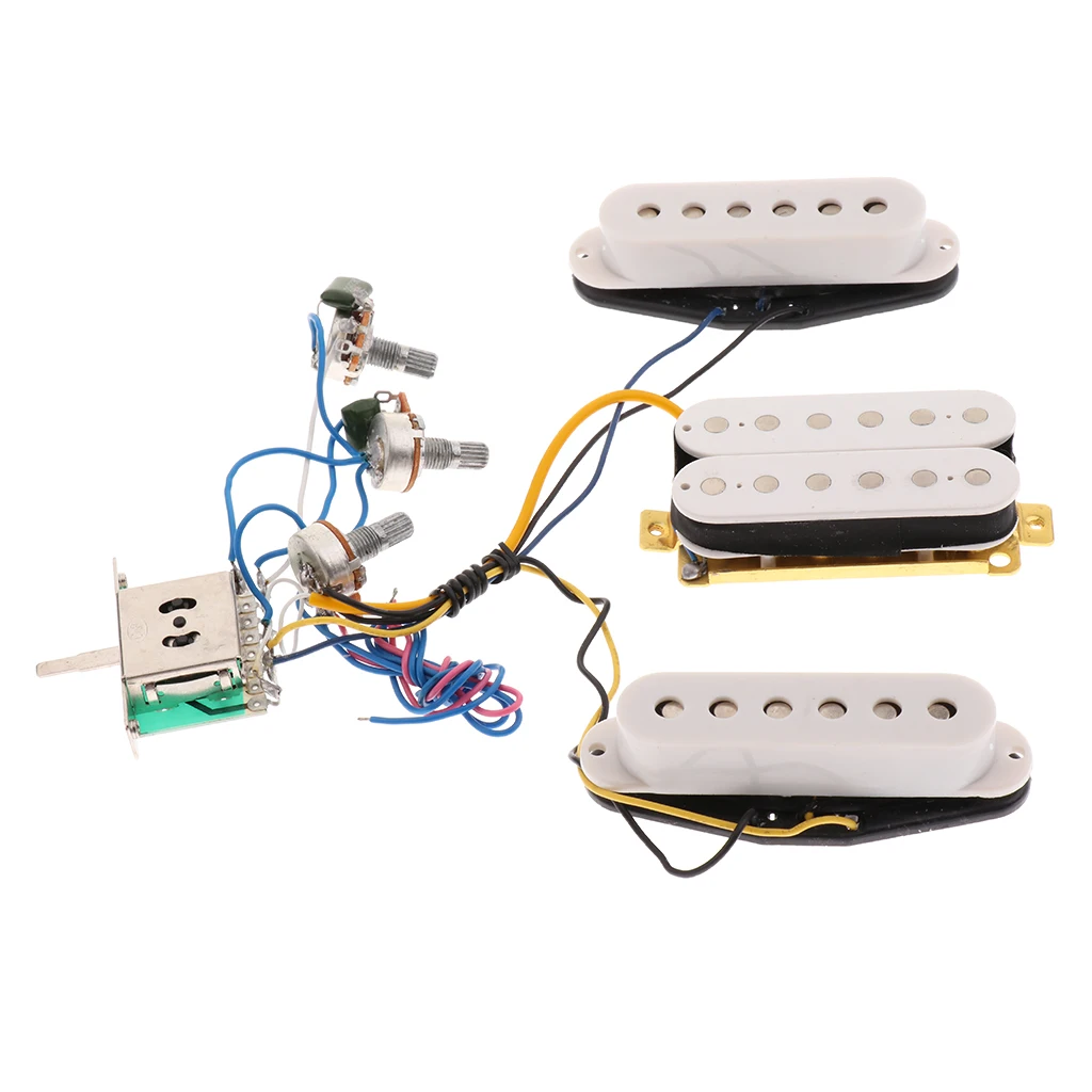 Prewired 6 струнная гитара с одной катушкой звукосниматель хамбакер звукосниматель 3 способ тумблер с регулятором громкости и тона ручки