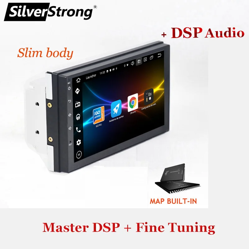 705B-M3-DSP SilverStrong Android10.0 ips автомобильный 2DIN универсальный радио gps стерео DSP два din Авто радио с google play - Цвет: 705B-M3-DSP