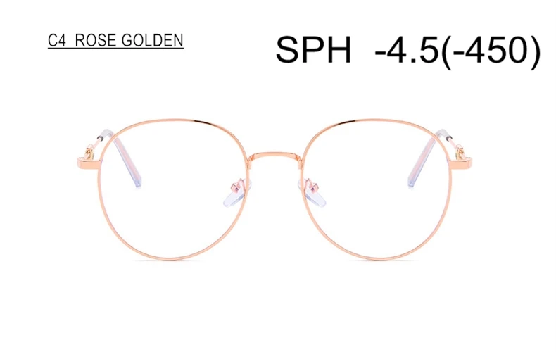 SWOKENCE очки по рецепту для близорукости SPH-0,5 до-6,0 для женщин и мужчин элегантная оправа из сплава с пандой очки для близоруких F124 - Цвет оправы: C4 (-4.5)
