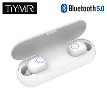 

TiYiViRi Q1 Bluetooth Earphones 5.0 TWS Mini Wireless Headset with charging box IXP5 Waterproof Sport Noise Cancelling Earbuds