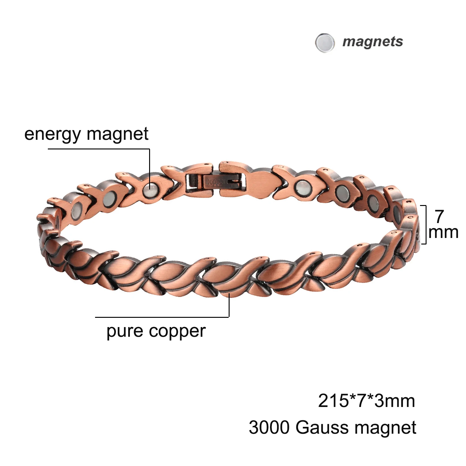 Zorgvuldig lezen het ergste Grondig Zuiver Koper Magnetische Bio Energie Armbanden En Armbanden Voor Vrouwen  Healing Magneet Armband Bloeddruk Vrouwelijke Sieraden Groothandel|Amulet  armband| - AliExpress
