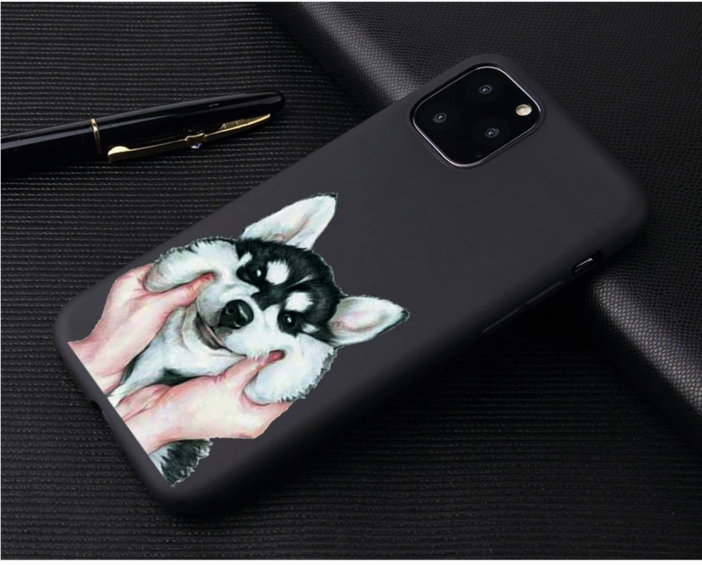 Чехол с изображением улыбающейся собаки хаски для iPhone 6, 7, 8 Plus, X, XS, Max, XR, 5S, SE, чехол, космическая планета, звезда, мягкий ТПУ чехол для iPhone 11Pro, чехол
