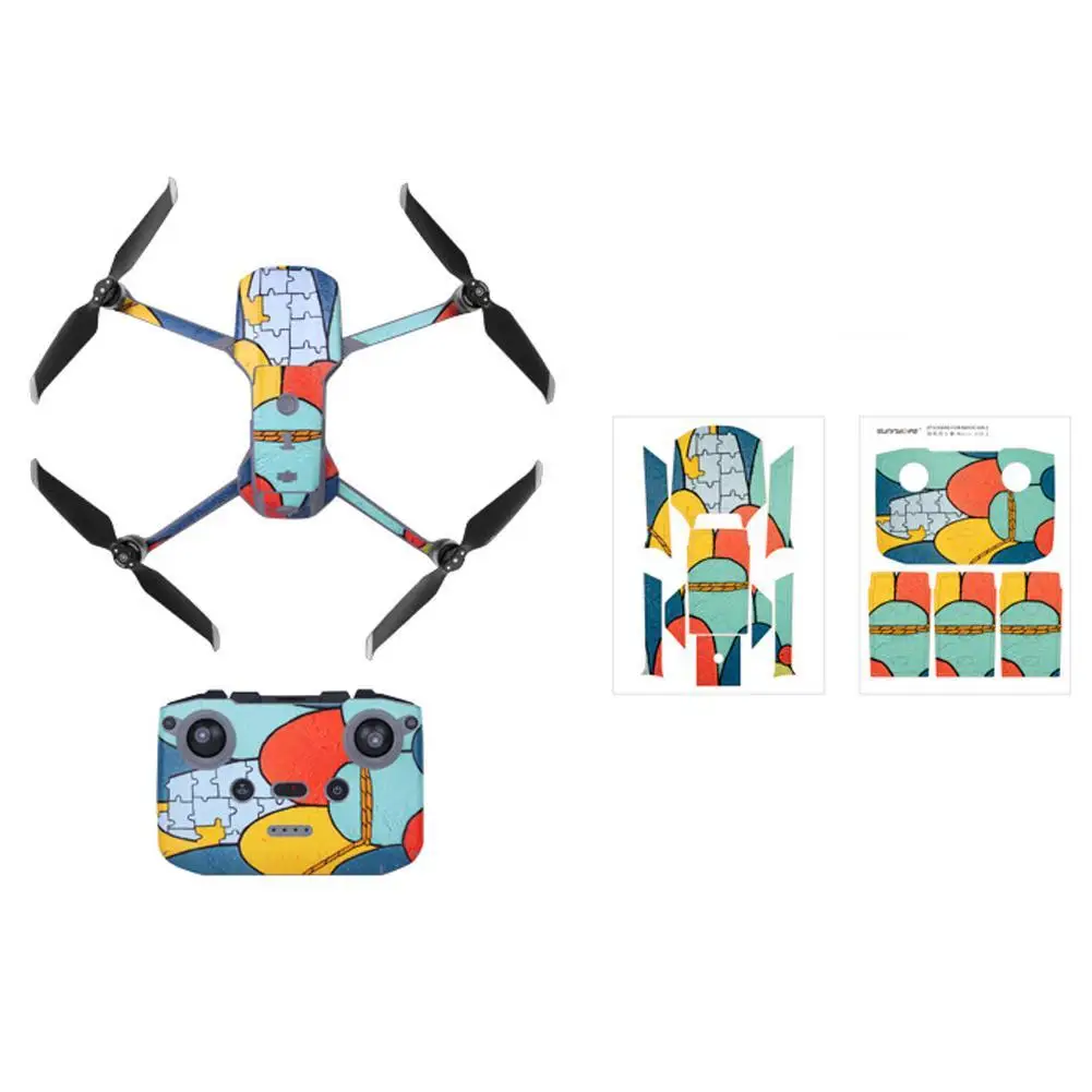 Todo o Conjunto Decalques da Pele à Prova Protetor de Controle Remoto para Dji Mavic Adesivos Dwaterproof Água Corpo Braço Acessórios ar 2 Pvc 27 conjunto decalques da pele à prova dwaterproof