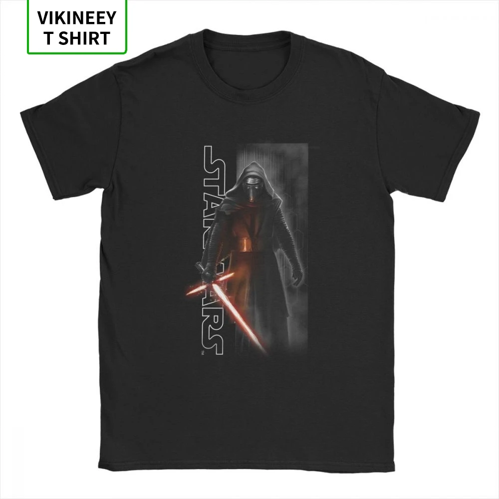 Звездные войны, серия, футболка для мужчин, The Force Awakens Kylo Ren Shadows, футболка для мужчин, обычные топы, потрясающие футболки, хлопковая футболка из ткани