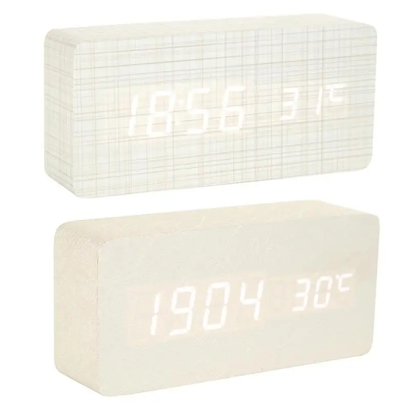 Digital Intelligent Voice Control Table Clock Exquisite Modeling Attractive and Durable Snooze Electronic Desktop Clock