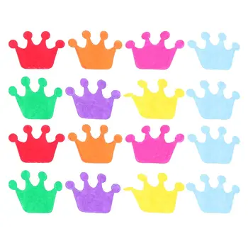 

200pcs Colorful Non-woven Patch DIY Hand Made Felt Pads Multi-shape Applique (Crown)