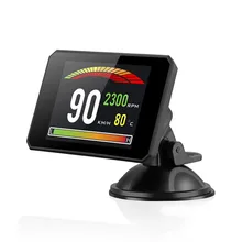 OBD2 Hud Upside Down HD TFT Car Speed Windshield Projector Head-Up Display Speedometer Auto Alarm OBD OBDii Oil Water Temp Gauge autool x50 pro obdii hud obd head up display car speed meter scanner multi function automobile speedometer with fault diagnosis