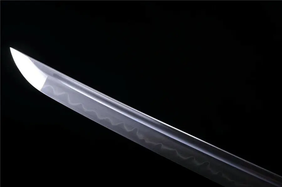 Japanese Sword Samurai Katana Clay Tempered T10 Carbon Steel Blade Sharp Knife HandMade