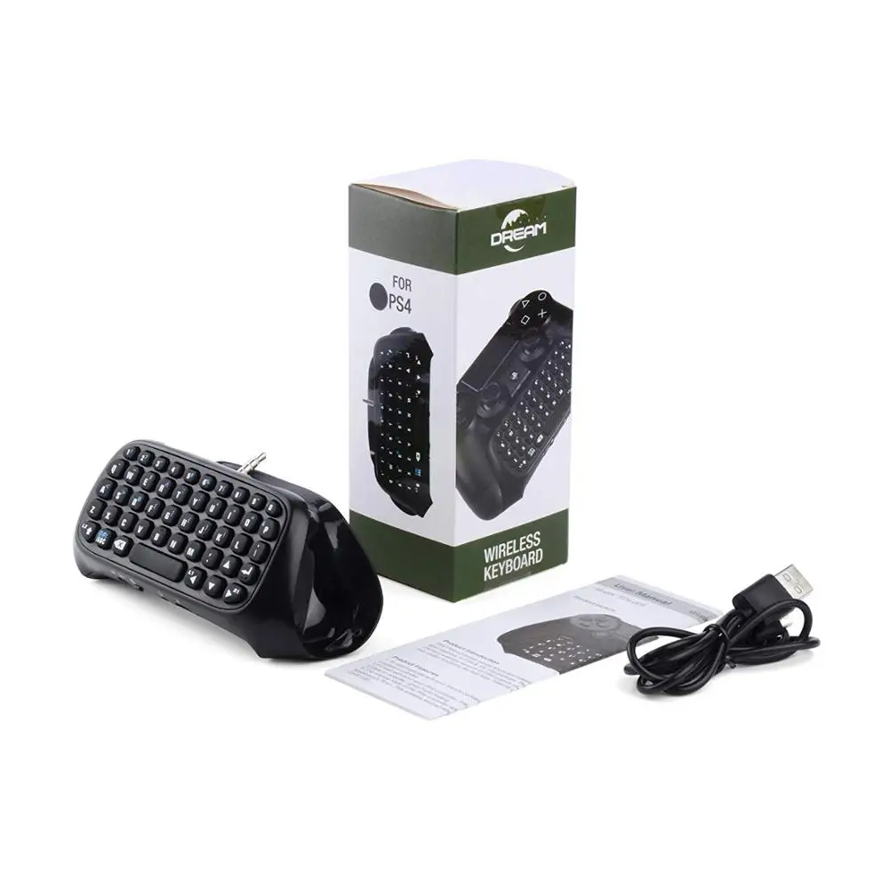 Mini Wireless Keyboard 3.5mm Plug Game Chat pad Message Keyboard for Sony for Playstation 4 for PS4 Controller Bluetooth 3.0