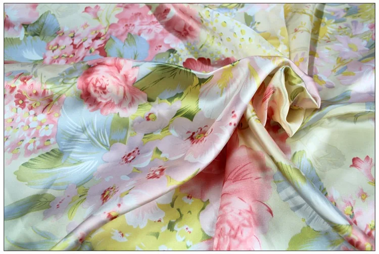 Шелковый Гладкий креп-сатин, шелк, атласная шелковая ткань, платье cheongsam, дизайнерская ткань, гладкая, яркая и высококачественная