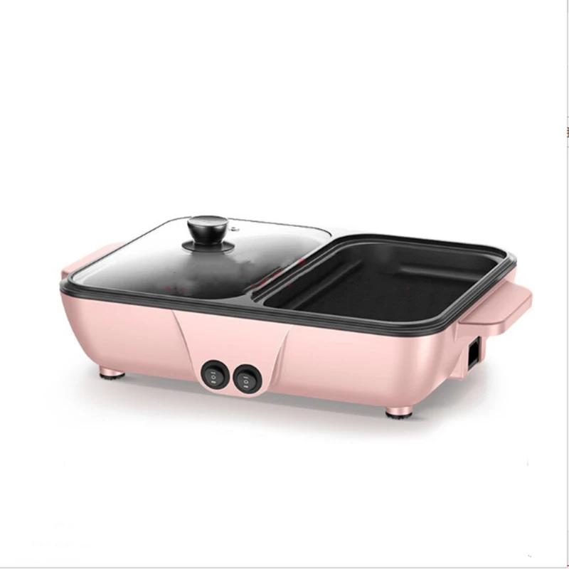 Мини горячий горшок 110 В Горячая тарелка многофункциональное барбекю