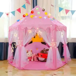 Крытая складная детская палатка-замок игровой дом девочка принцесса игрушка Типи портативный предотвратить комаров Открытый палатки для