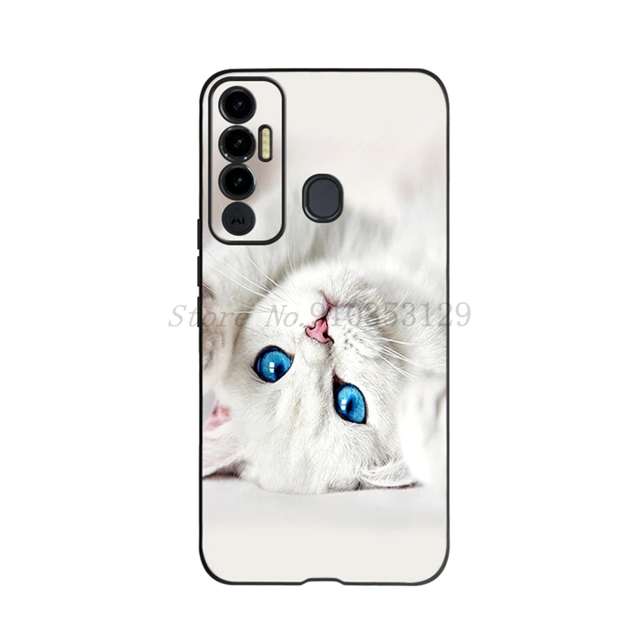 Floral Soft Silicone Black TPU Phone Case