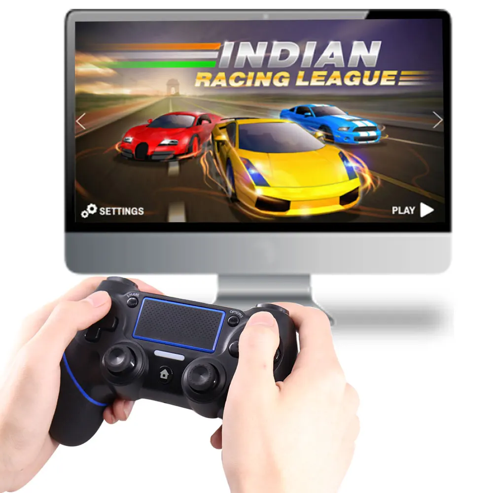 Wireless PS4 Gamepad Bluetooth 4.0 Joy-stick Game Controller with Dual Viberation Touch Screen Function Support PCUSB program