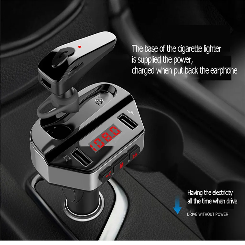 Fm-передатчик Aux модулятор Bluetooth громкой связи автомобильный комплект автомобильный аудио mp3-плеер с 3.1A Быстрая зарядка двойной зарядное устройство usb