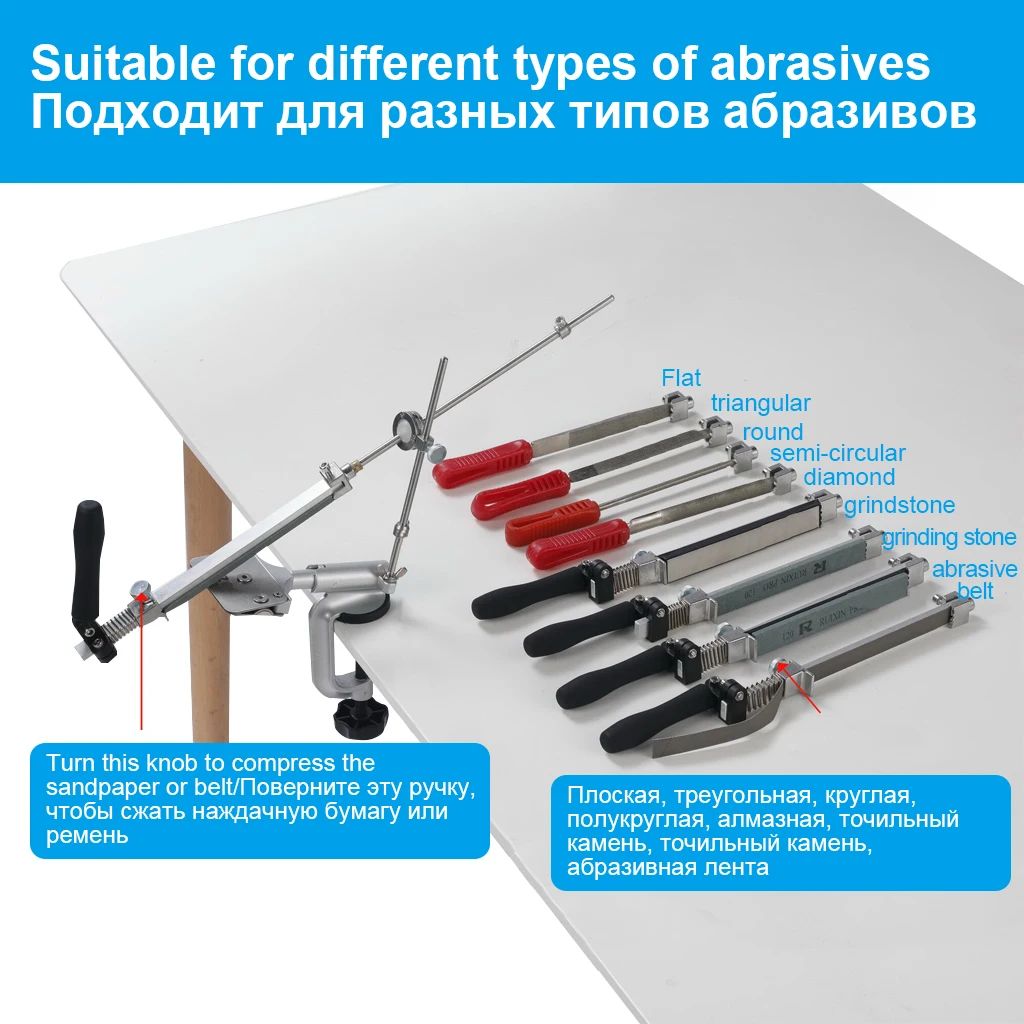 Ruixin Pro точилка для ножей из алюминиевого сплава Профессиональная кухонная заточка с фиксированным углом Apex край шлифовальная машина система 4 шт камни