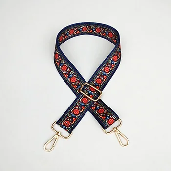 

Ethnic Style Shoulder Bag Strap Parts Thicken Style Gold Buckle Crossbody Handbag Ribbon Accessory Replacement Adjustable Belts