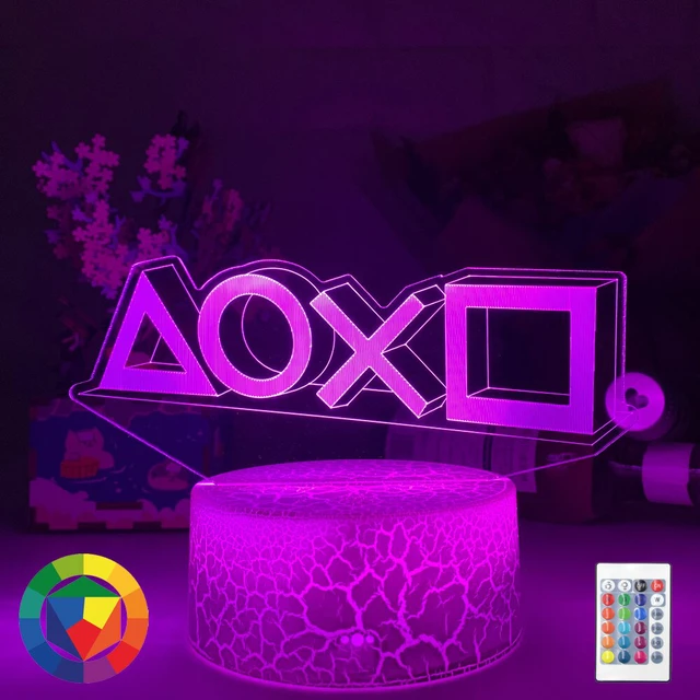 16 Colors Changing PS4 Logo USB Lighting Game Room Decor LED