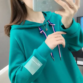 

Autumn Hoodie Women 2019 New Ins Korea Fashion Autumn Loose Long Sleeve Hoodie Tops Sweatshirt Women Outerwear 50ms
