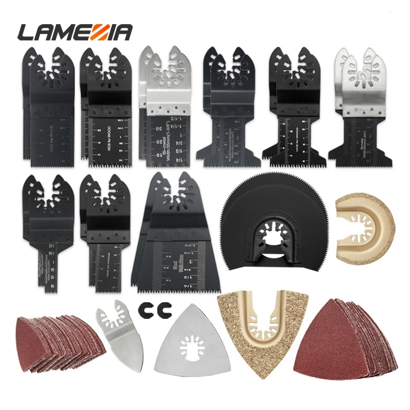 

100pcs Multitool Oscillating Saw Blades Set Renovator Multimaster Electrical Tool Accessories Grinding Sanding Polishing Cuts