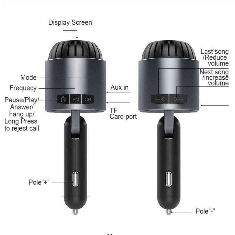Автомобильный fm-передатчик MP3 плеер гарнитура Bluetooth стерео аудио адаптер USB приемник VH99