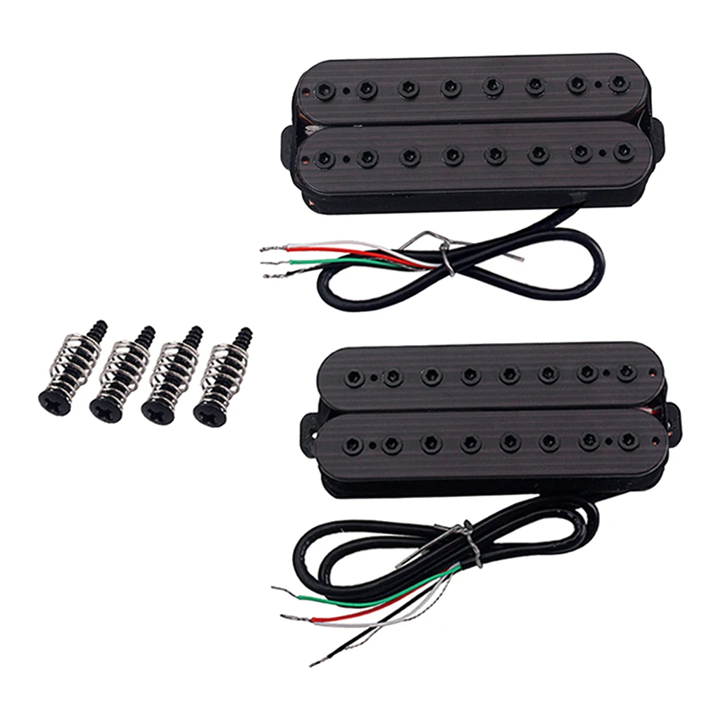 AlnicoV 8 Strings Neck Bridge Pickup  18/20K For Guitar Parts