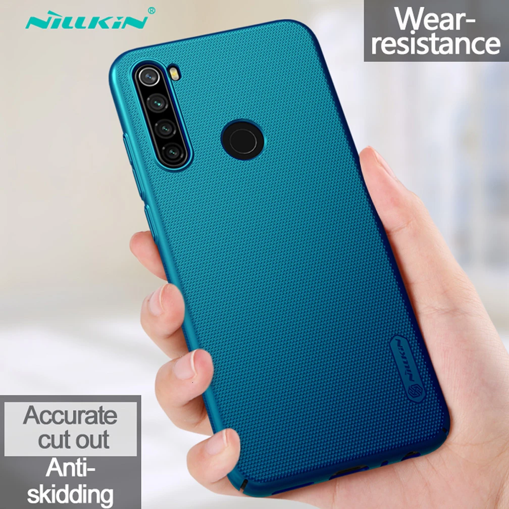 Для Xiaomi Redmi Note 8T чехол Nillkin матовый щит жесткая задняя крышка из ПК для Xiaomi Redmi Note 8T защитный чехол - Цвет: Peacock Blue