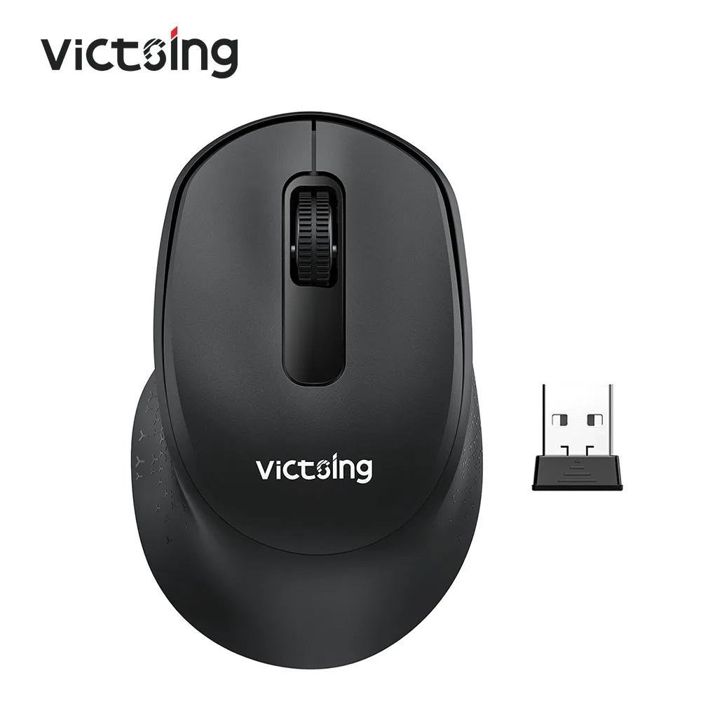 Беспроводная эргономичная мини-мышь VictSing 2 4 ГГц бесшумная мышь с USB-приемником